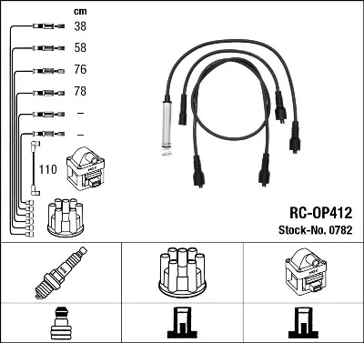 Cables de bujías Opel Frontera A