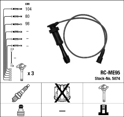 Cables de bujías 5074 NGK