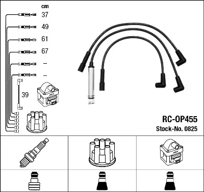 Cables de bujías 0825 NGK