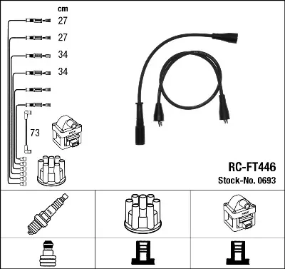 Cables de bujías 0693 NGK