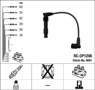 Cables de bujías 4061 NGK