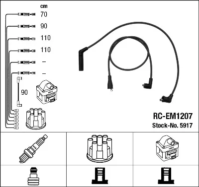Cables de bujías Mitsubishi L 300 L03P