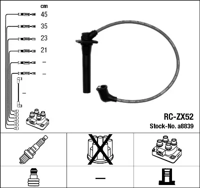 Cables de bujías 8839 NGK