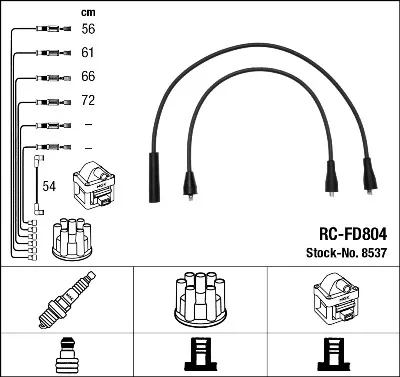 Cables de bujías 8537 NGK
