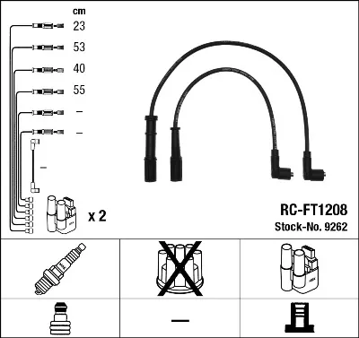 Cables de bujías 9262 NGK