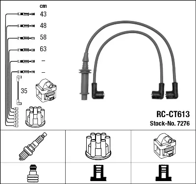 Cables de bujías 7276 NGK