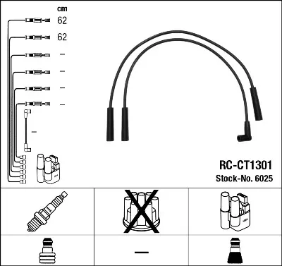 Cables de bujías 6025 NGK