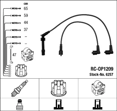 Cables de bujías 6257 NGK