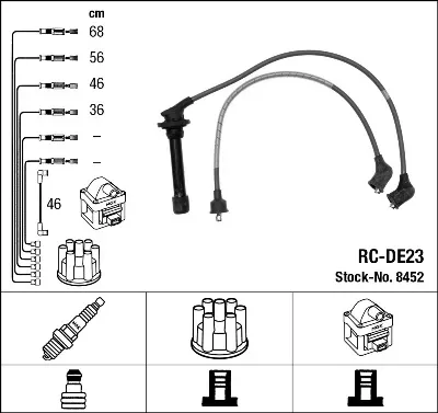 Cables de bujías 8452 NGK
