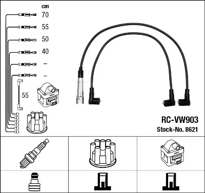 Cables de bujías 8621 NGK