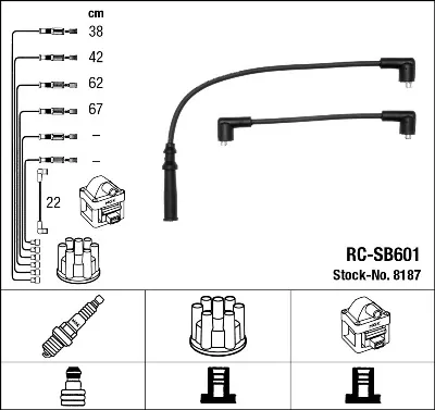 Cables de bujías 8187 NGK