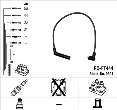 Cables de bujías 0691 NGK