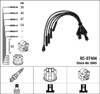 Cables de bujías 0905 NGK