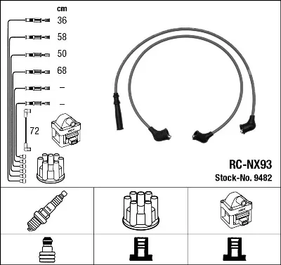 Cables de bujías 9482 NGK