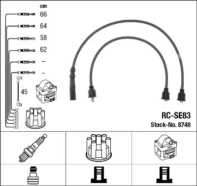 Cables de bujías 8748 NGK