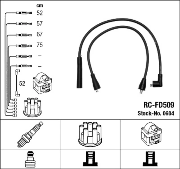 Juego de cables de bujías para Ford Orion 1 