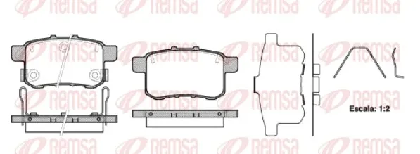 Pastillas de freno traseras 133212 Remsa