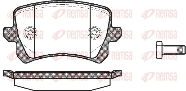 Pastillas de freno traseras 134200 Remsa