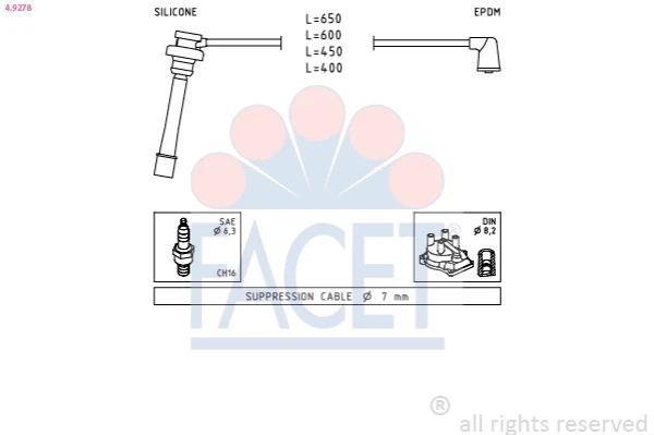 Juego de cables de bujías para Mitsubishi Galant 7 