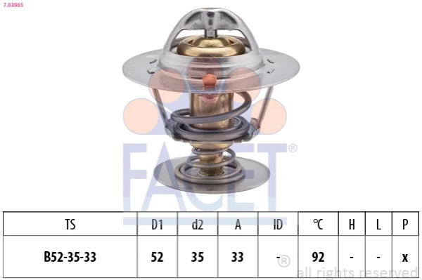 78396S Facet termostato, refrigerante