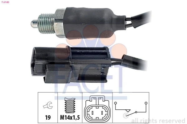 76140 Facet interruptor, piloto de marcha atrás