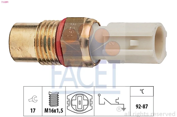 Sensor, temperatura del refrigerante (encendido el ventilador del radiador) KIA Sephia 1 (FA)