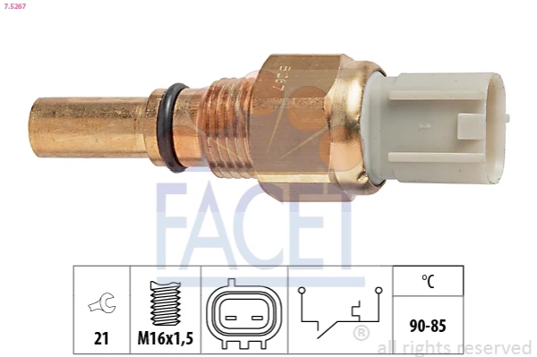 Sensor, temperatura del refrigerante (encendido el ventilador del radiador) Toyota Avensis (T25)