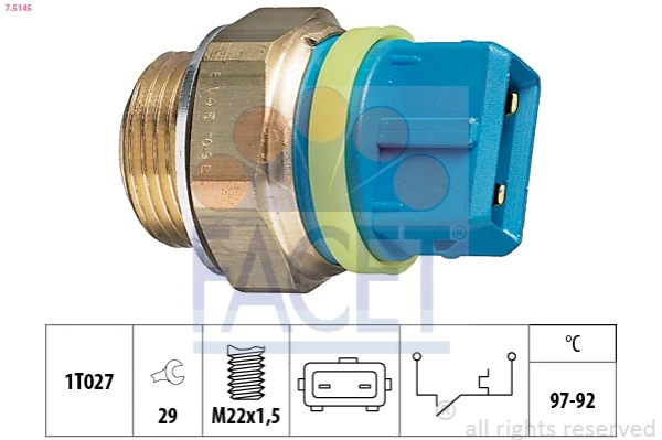 Sensor, temperatura del refrigerante (encendido el ventilador del radiador) Peugeot Expert (222)