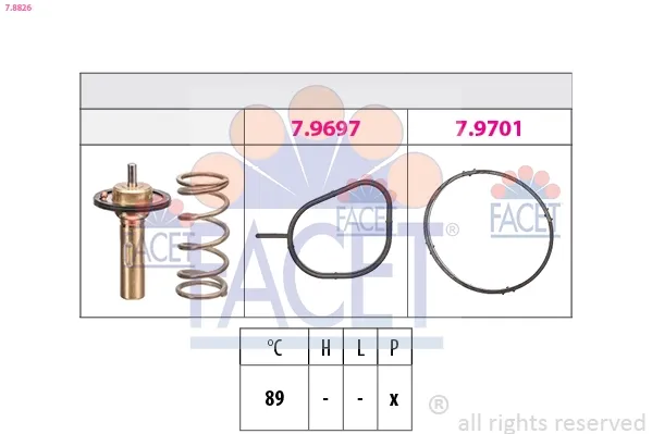 Caja de termostato 78826 Facet