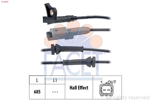 Sensor ABS 210035 Facet