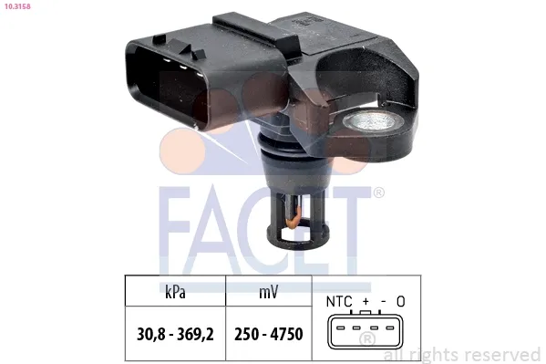 Sensor de presión del colector de admisión 103158 Facet