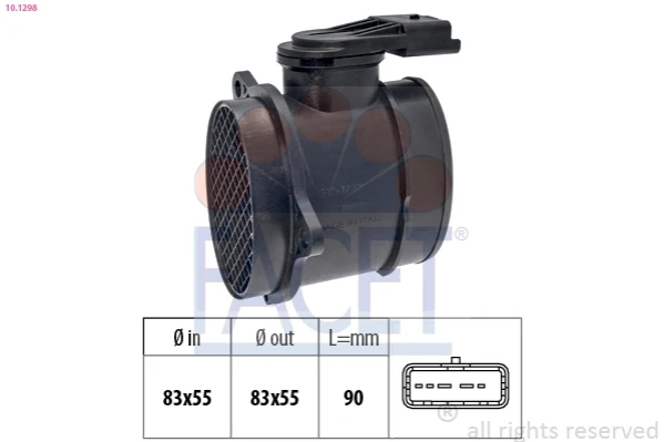 Sensor De Flujo De Aire/Medidor De Flujo (Flujo de Aire Masibo) Peugeot 206 (2A/C)