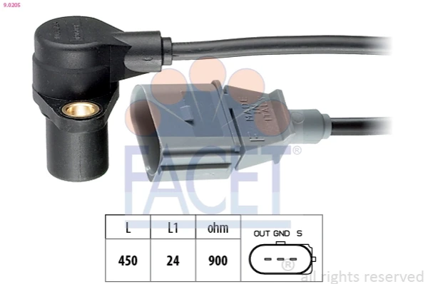 9.0205 Facet sensor de posición del cigüeñal