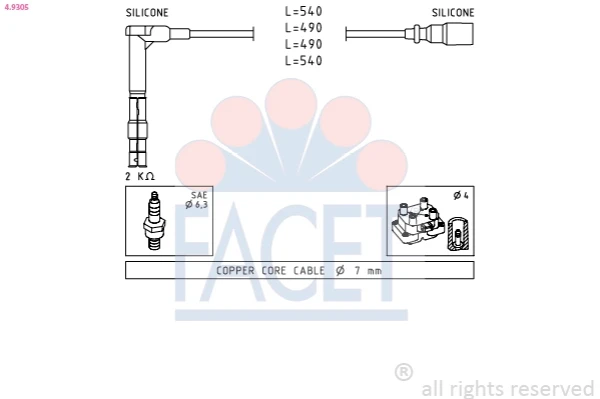 Juego de cables de bujías para Mercedes E C124