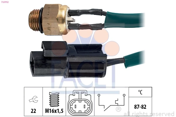 Sensor, temperatura del refrigerante (encendido el ventilador del radiador) Nissan Sunny 3 (N14)