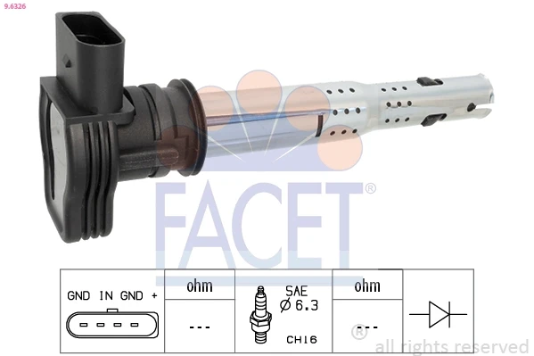 9.6326 Facet bobina de encendido