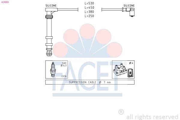Juego de cables de bujías para Fiat Multipla 186