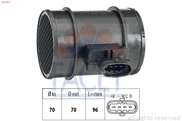 Sensor De Flujo De Aire/Medidor De Flujo (Flujo de Aire Masibo) Fiat Ducato 3 (250)