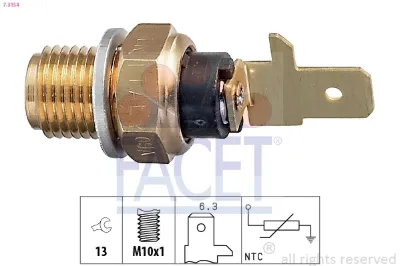 Sensor de temperatura de aceite del motor FACET 73154