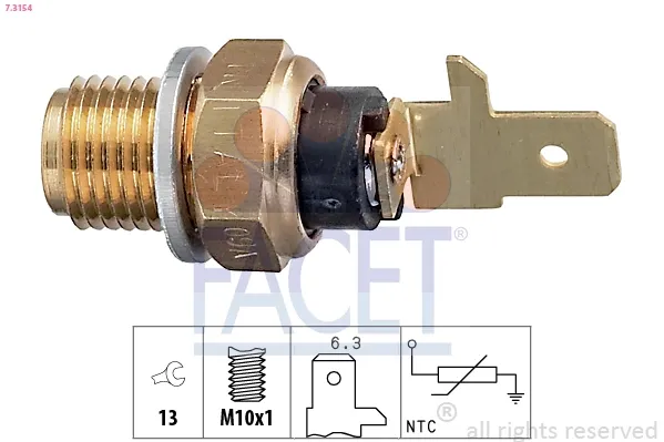 Sensor de temperatura de aceite del motor 73154 Facet
