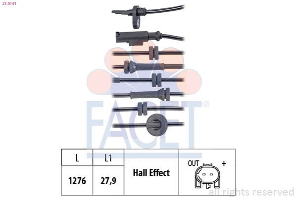 Sensor ABS trasero Alfa Romeo 147 (937)