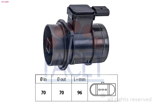 EPBMWT3-D024H VAG sensor de flujo de aire/medidor de flujo (flujo de aire masibo)