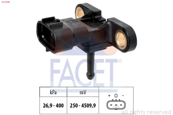 Sensor de presion de carga (inyeccion de aire turbina) Mazda 3 (BL)