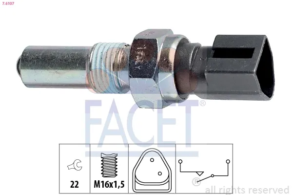 Sensor de marcha atrás 76107 Facet