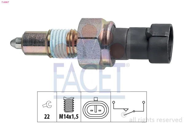 Sensor de marcha atrás Fiat 500 312
