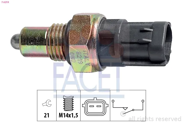 Sensor de marcha atrás 76219 Facet