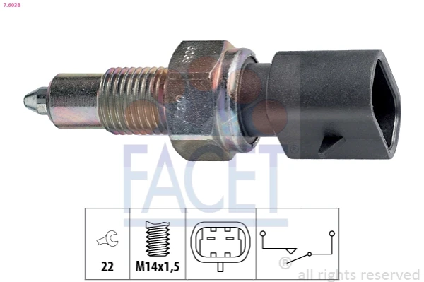 Interruptor, piloto de marcha atrás Fiat Panda 1 (141A)