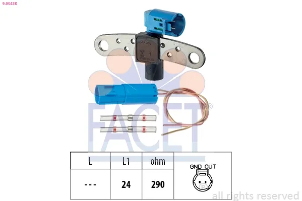 Sensor de cigüeñal 90543K Facet