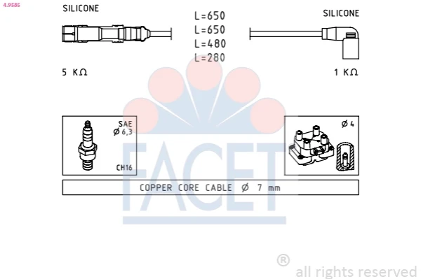 Juego de cables de bujías para Seat Cordoba 6K2