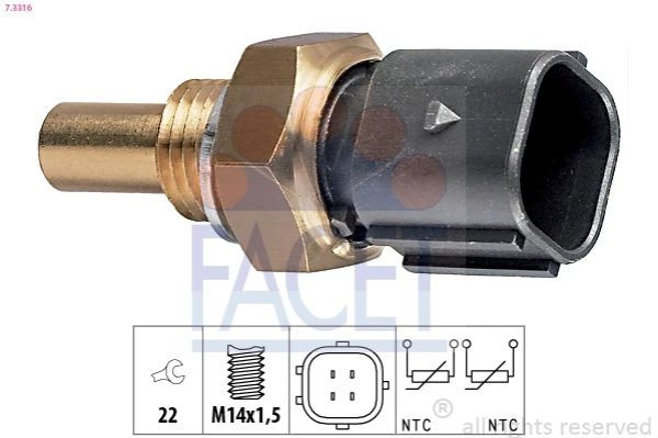Sensor de temperatura del refrigerante SsangYong Musso (FJ)